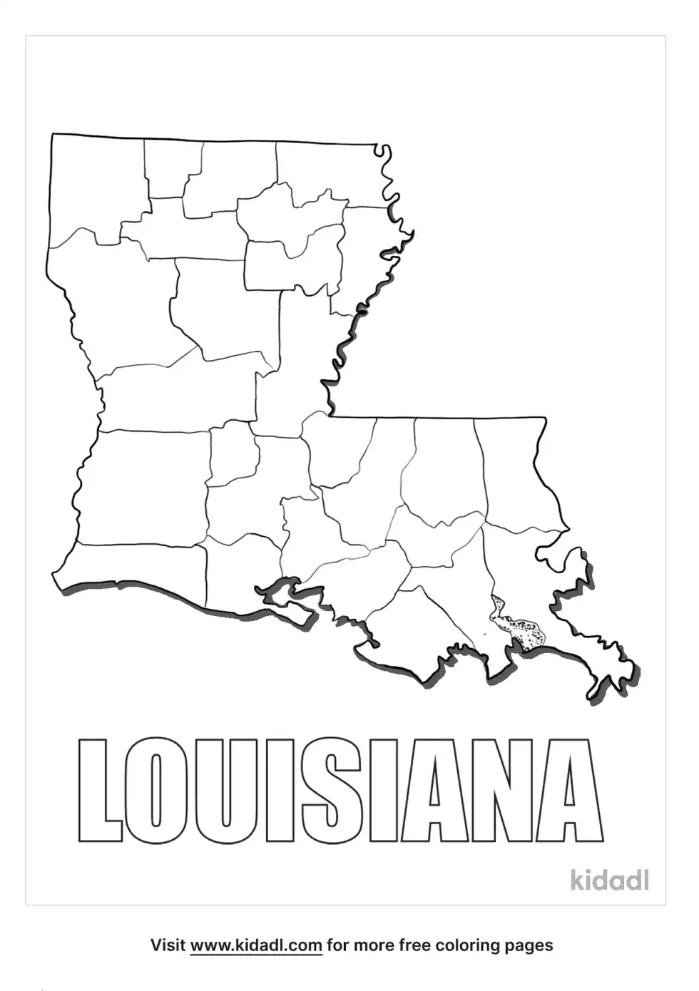 Louisiana Coloring Page