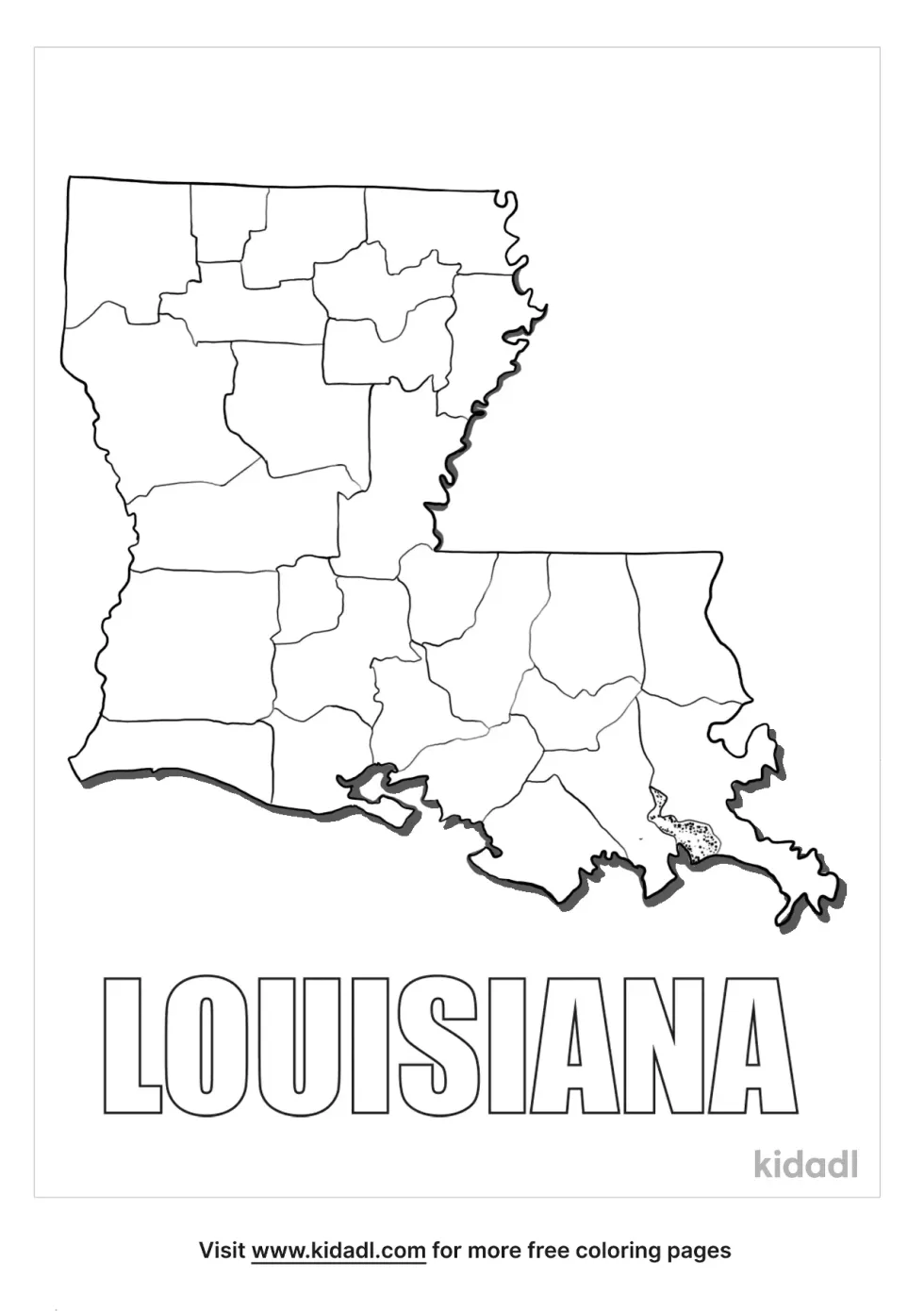 Louisiana Coloring Page