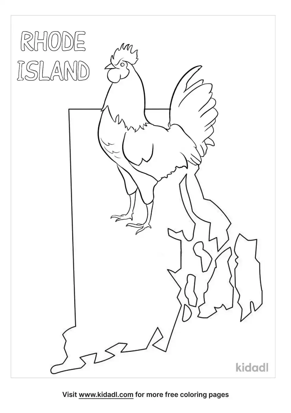 Rhode Island Coloring Page