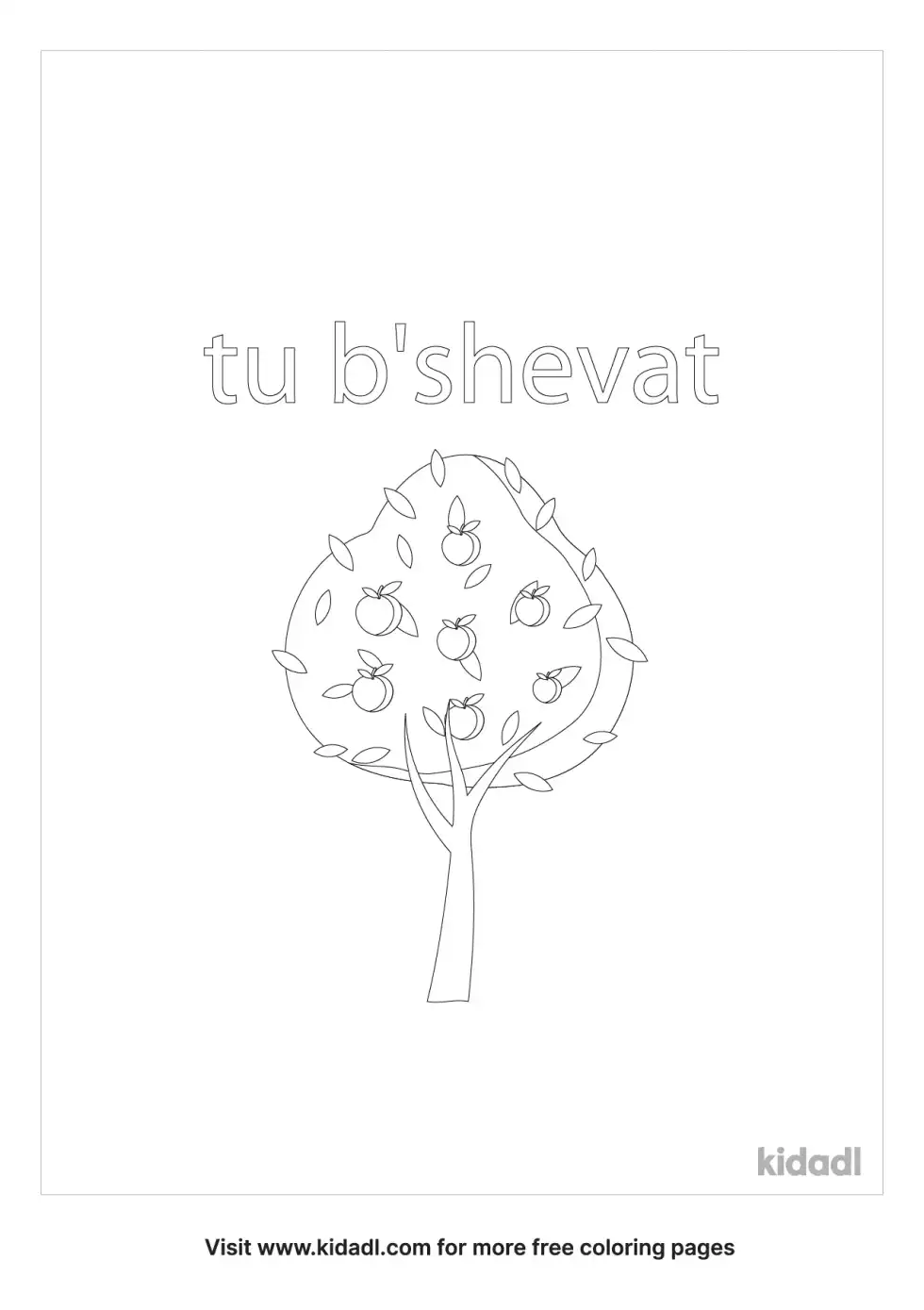 Tu Bshevat Coloring Page