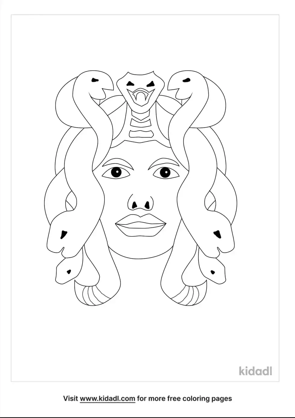 Medusa Head Coloring Page