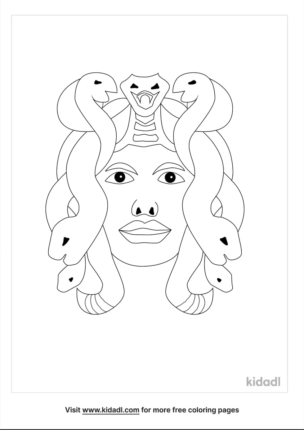 Medusa Head Coloring Page