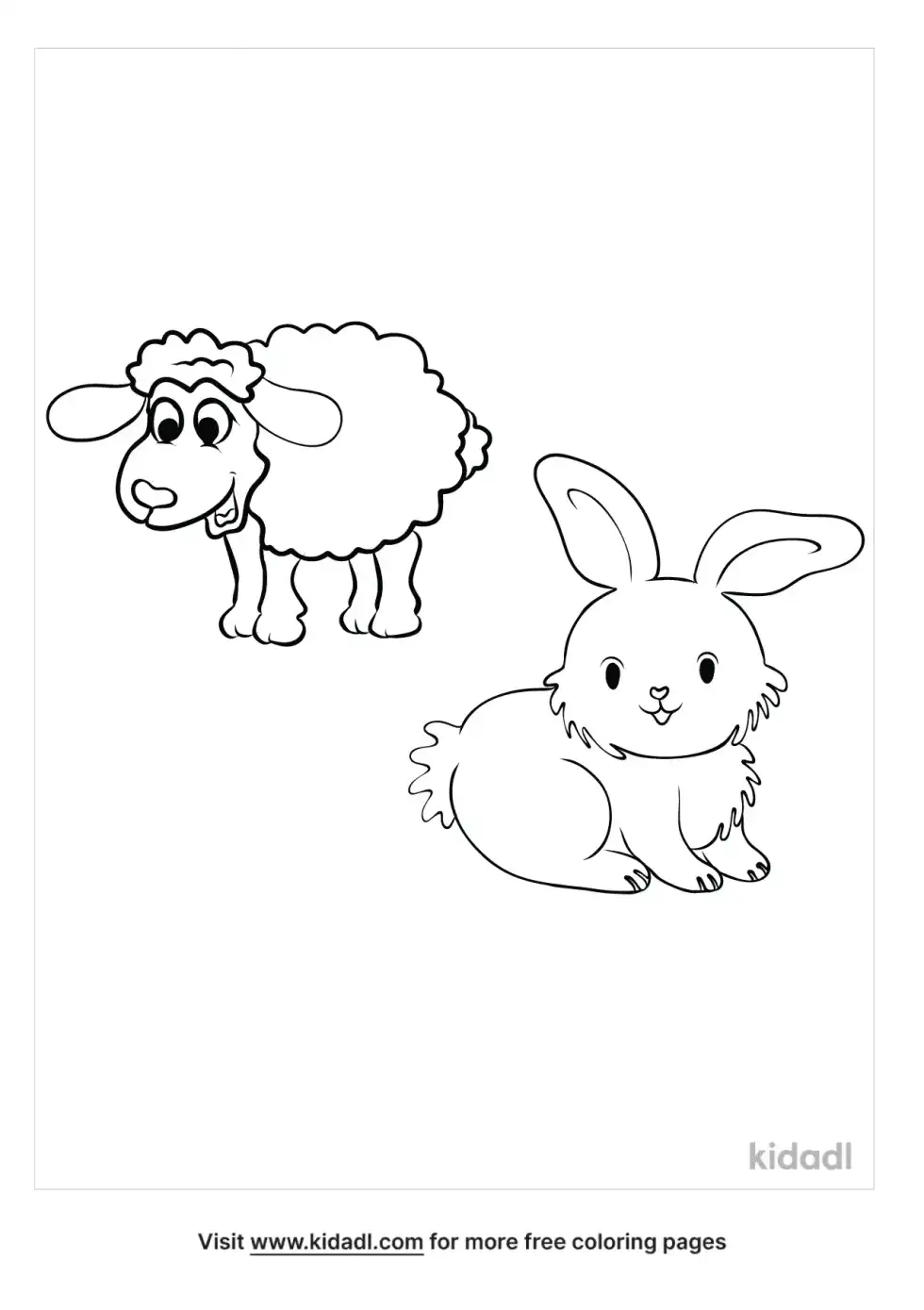 Spring Animals Coloring Page