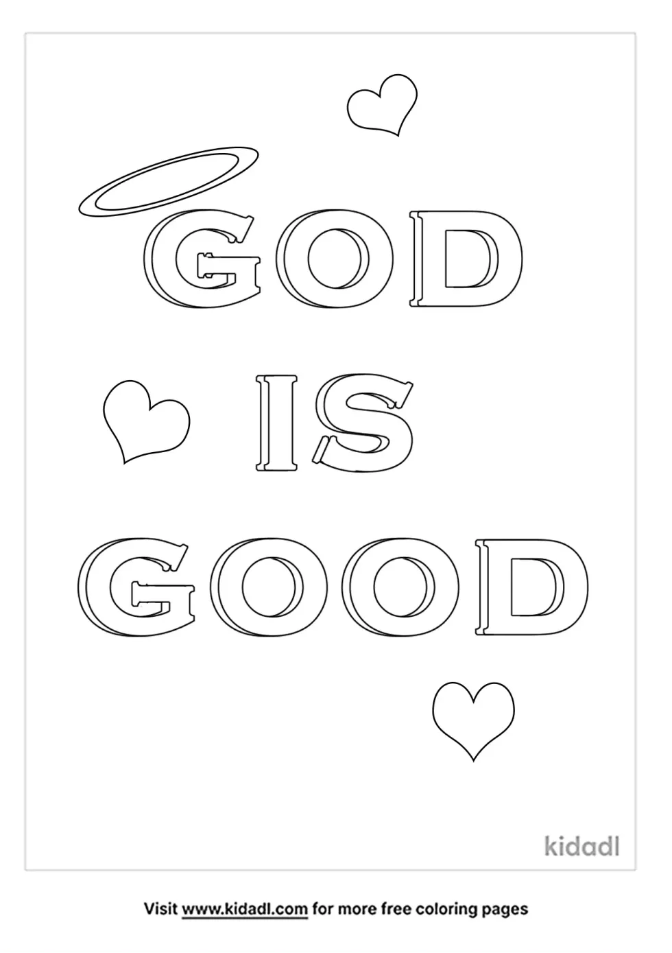 God Is Good Coloring Page