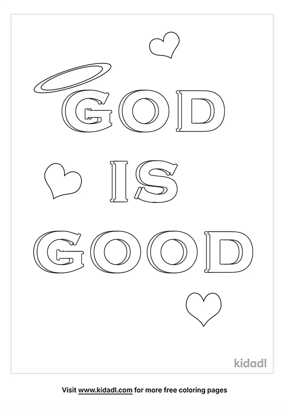 God Is Good Coloring Page