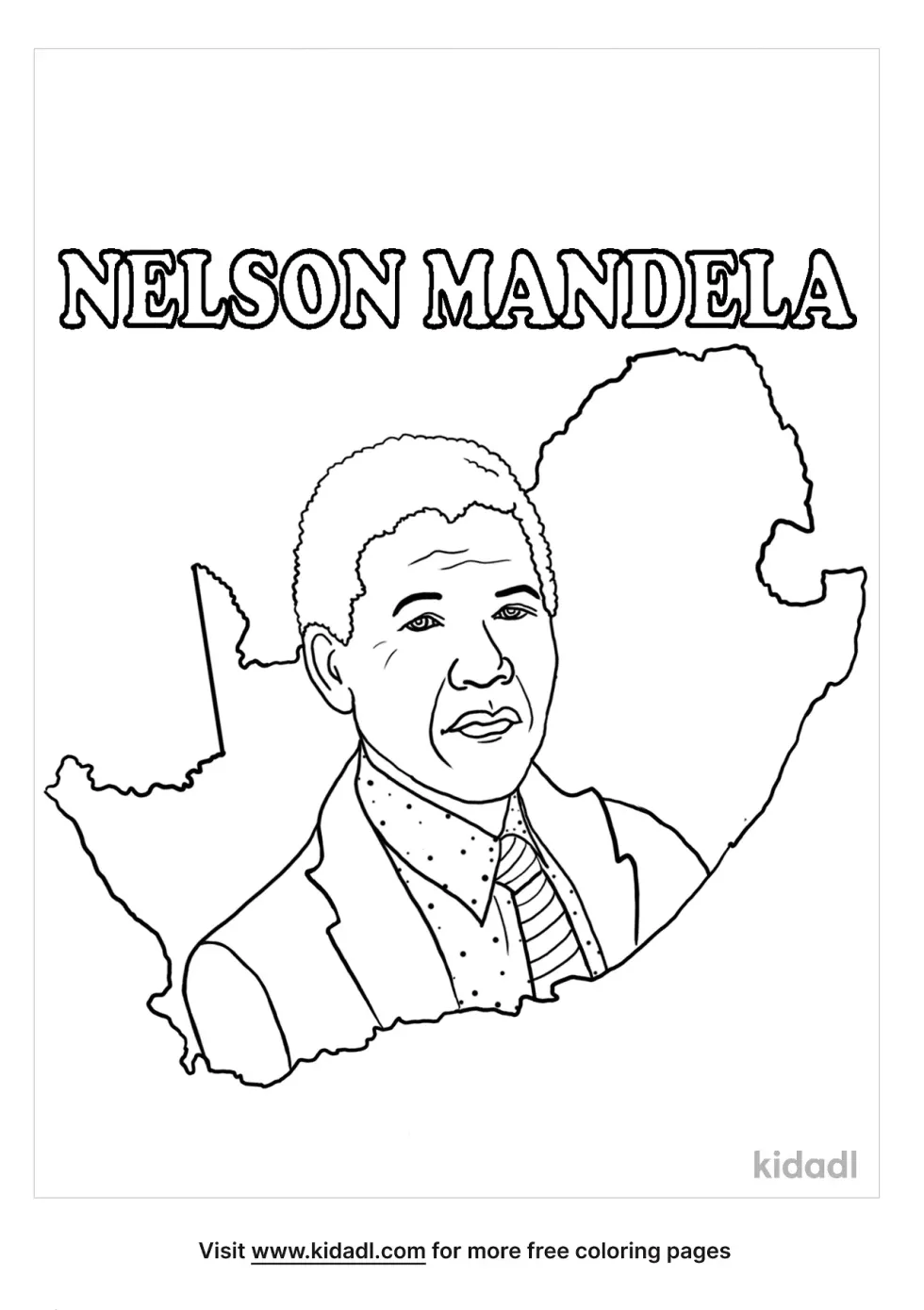 Nelson Mandela Coloring Page