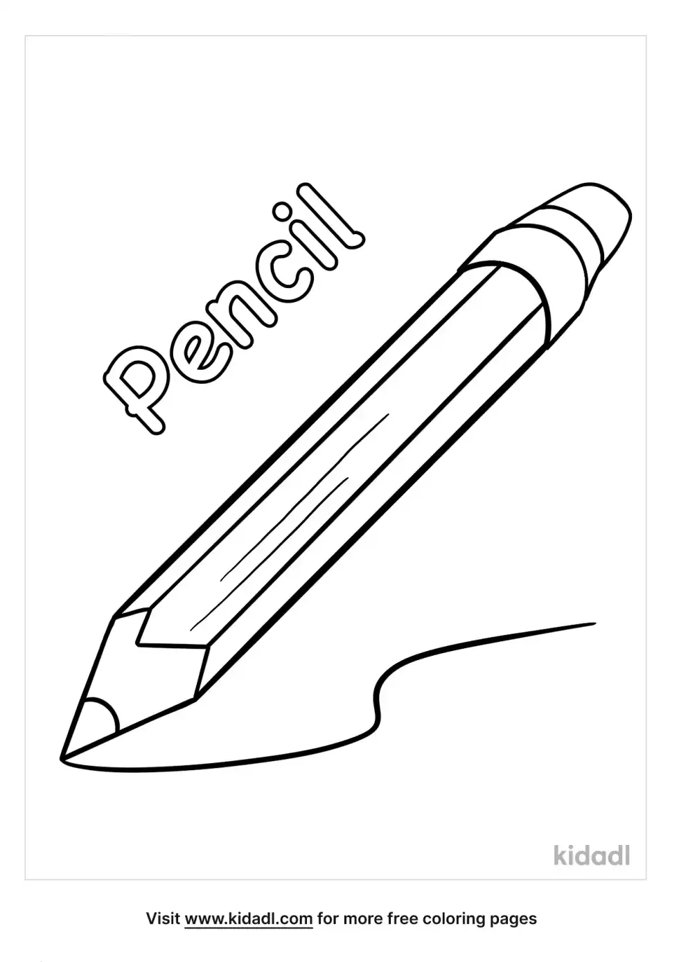 Pencil Coloring Page