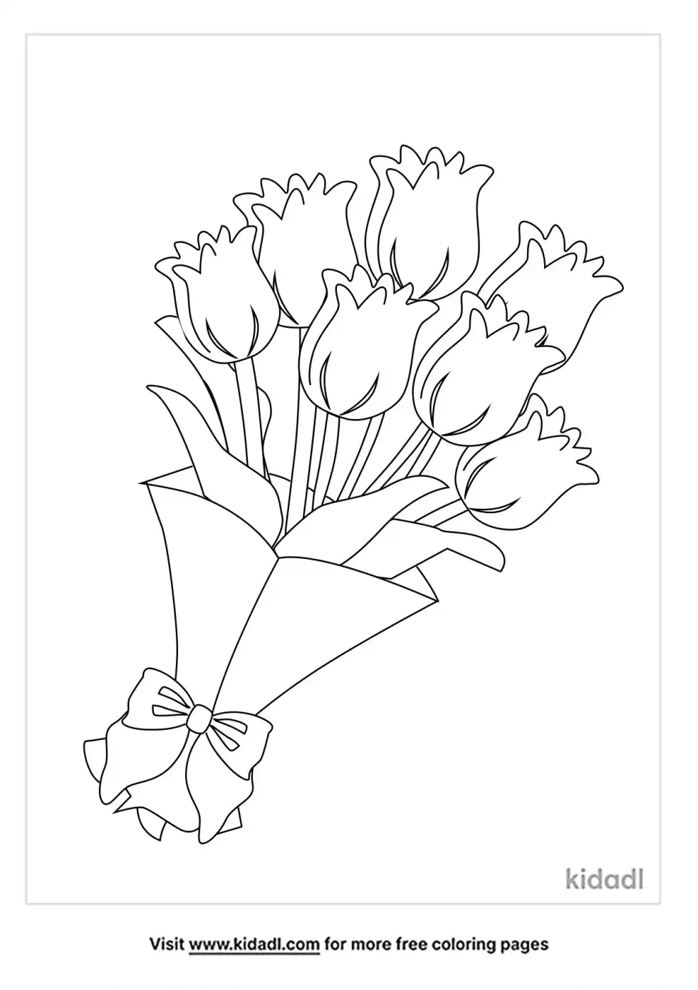 Bouquet Of Flowers Coloring Page