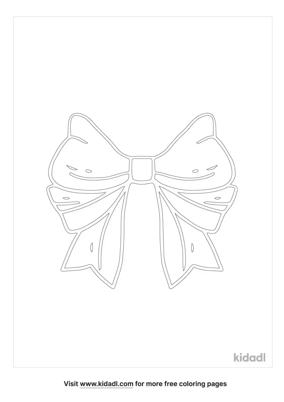 Christmas Bow Coloring Page
