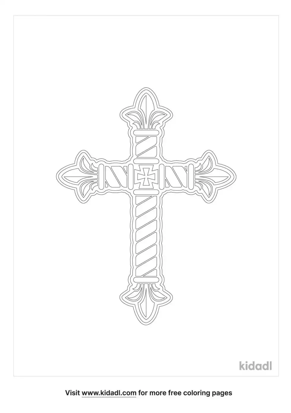 Crucifix Coloring Page