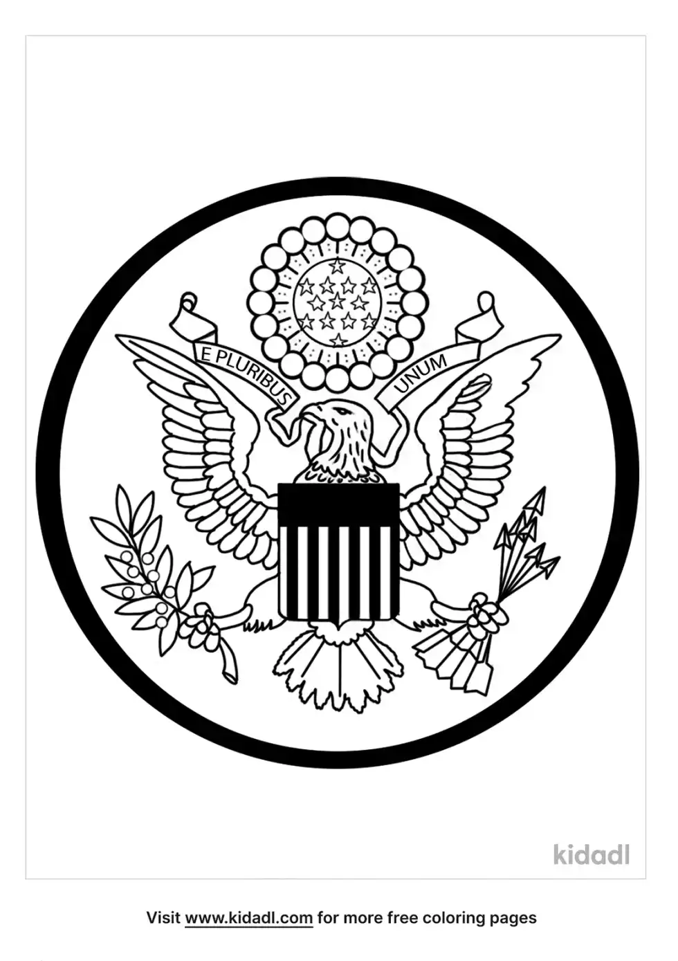 Great Seal Of The United States Coloring Page