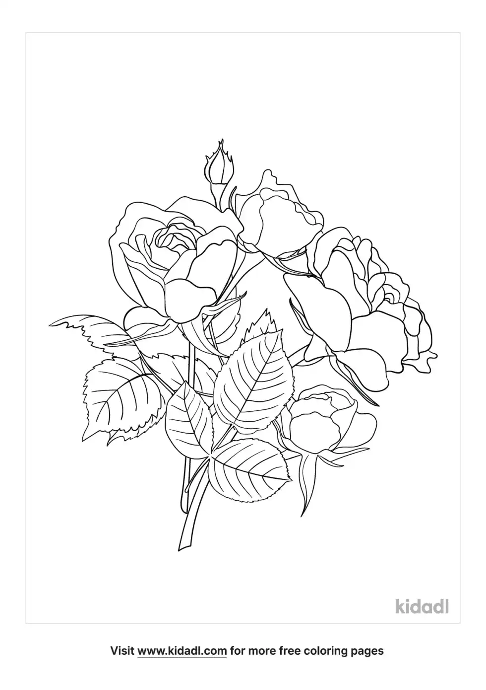 America Climbing Roses Coloring Page
