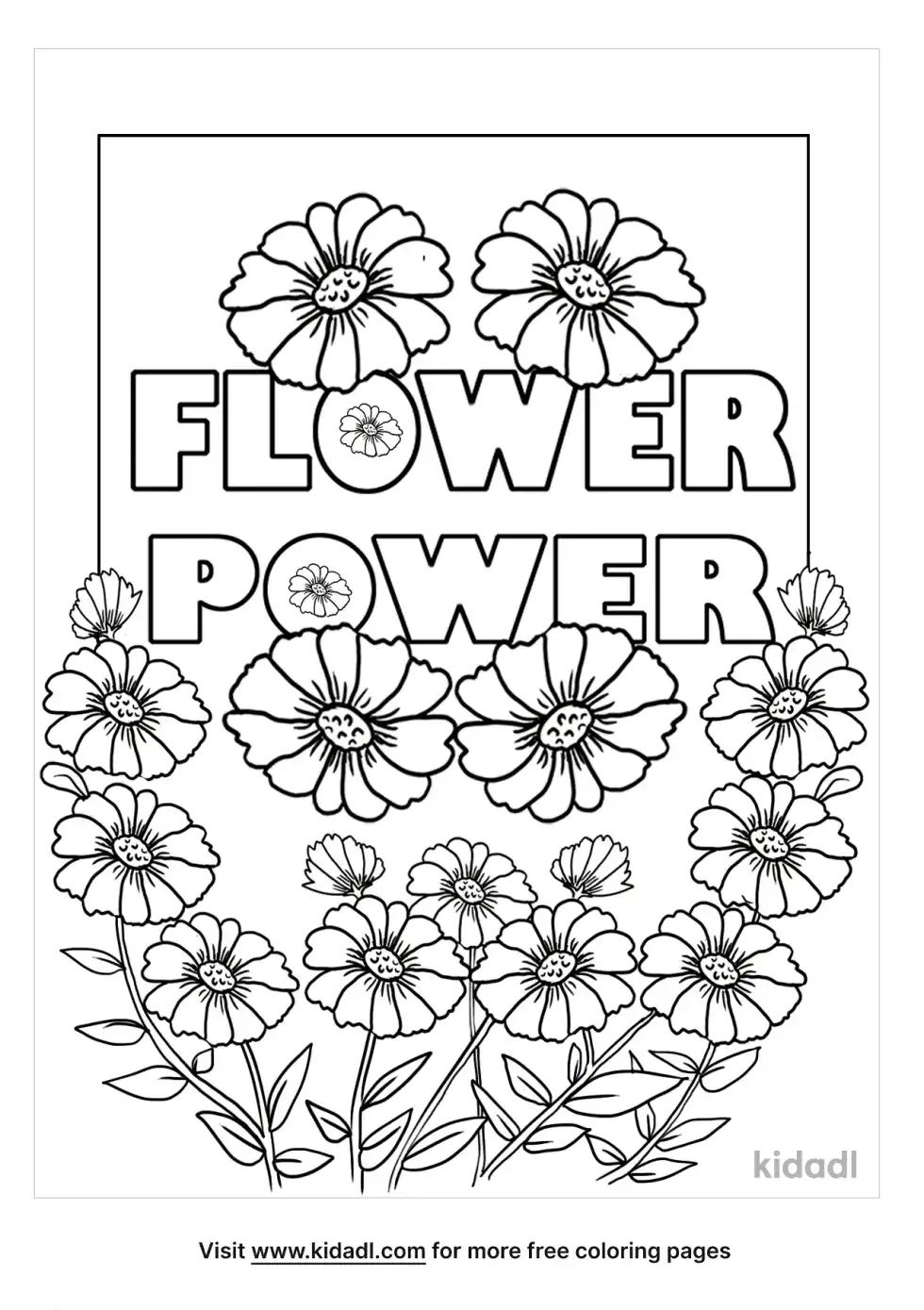 Flower Power Coloring Page