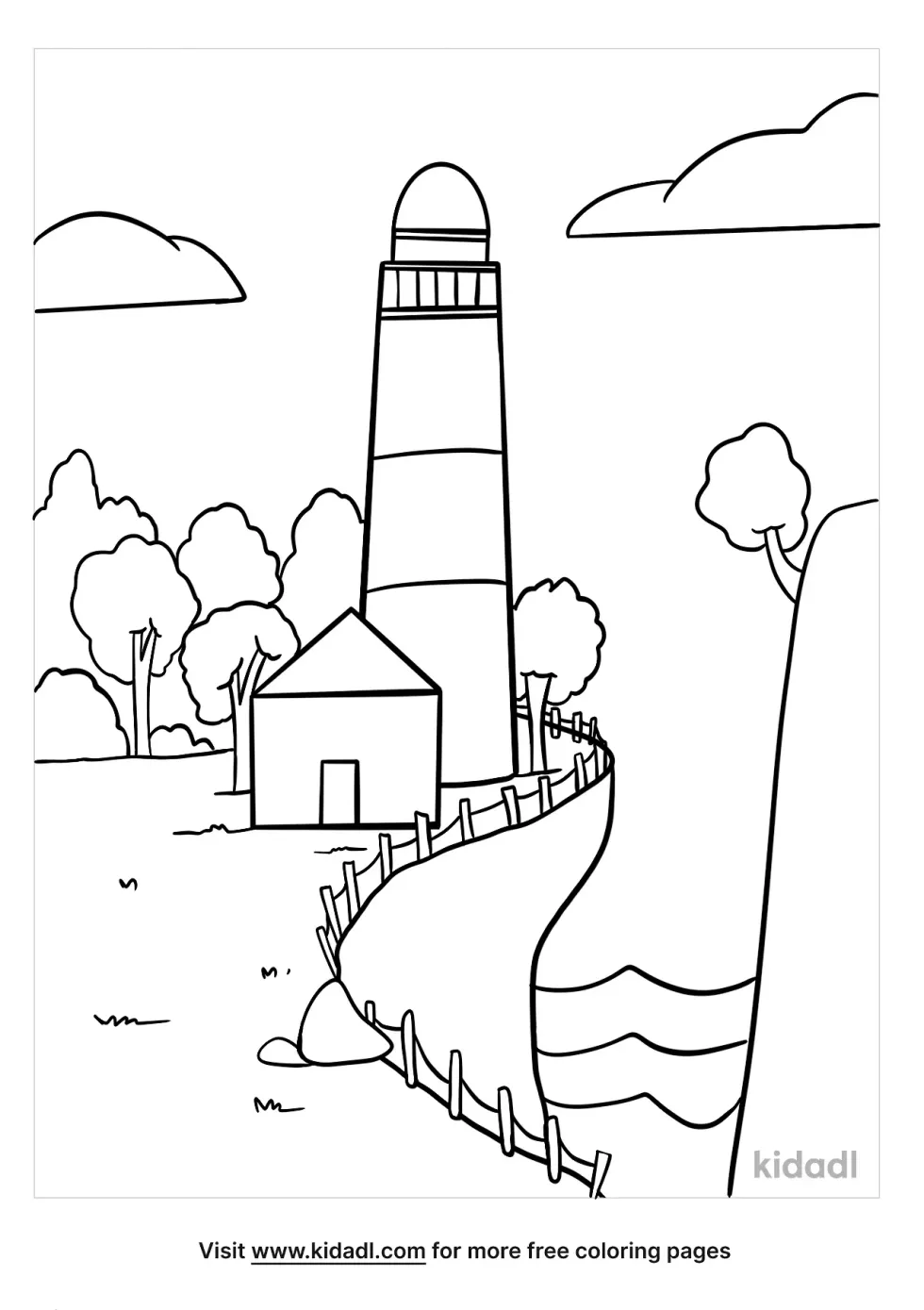 Cliff Coloring Page