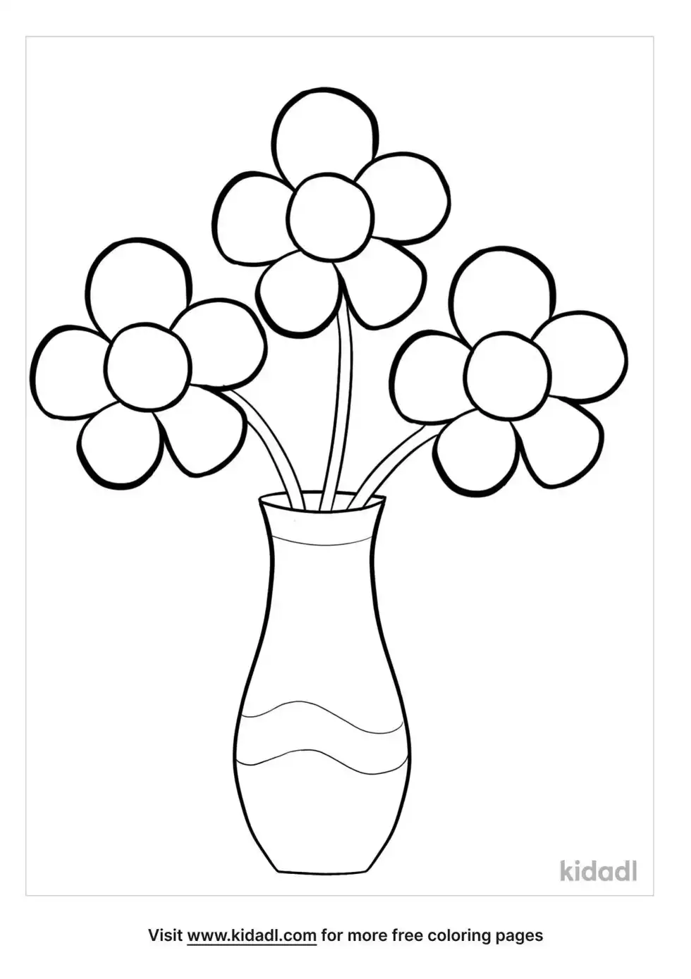 Flower Vase Coloring Page