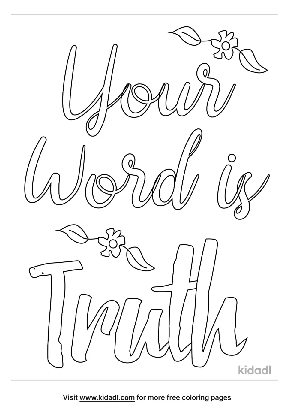 Your Word Is Truth Coloring Page