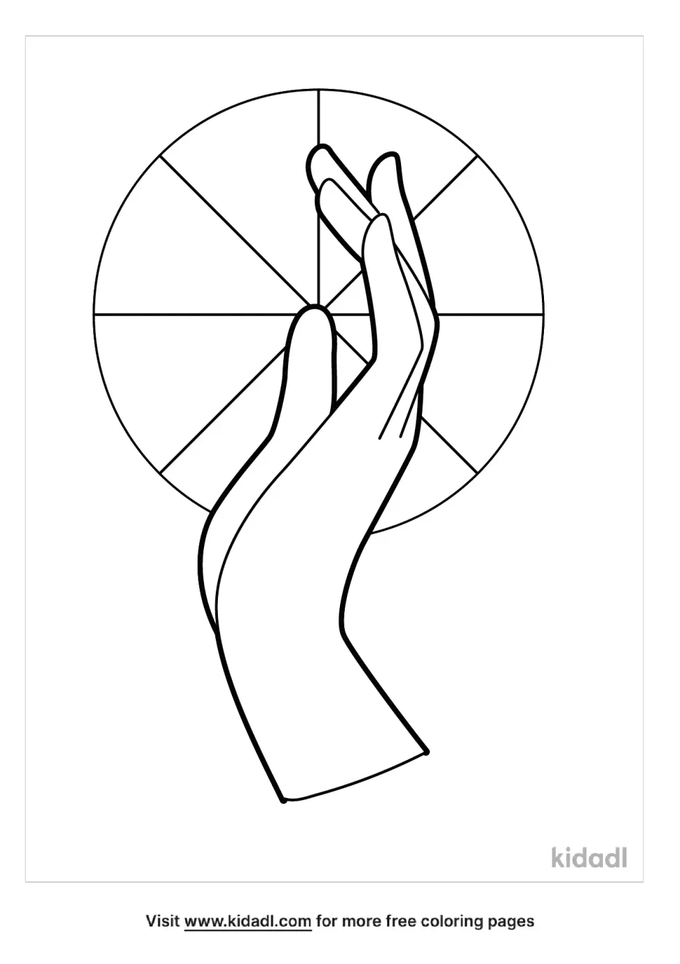 God's Hands Coloring Page