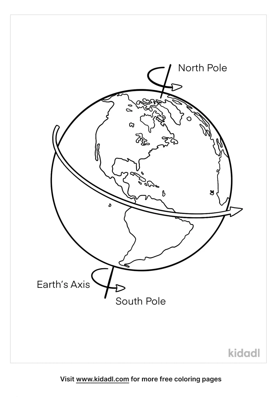 Rotation Of The Earth Coloring Page