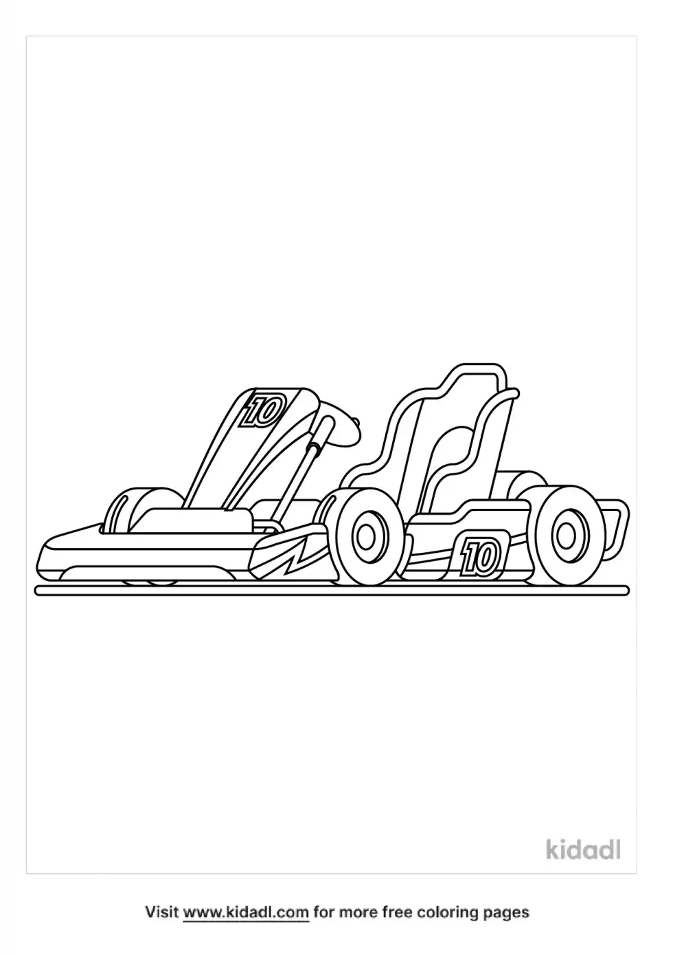 Go Kart Coloring Page