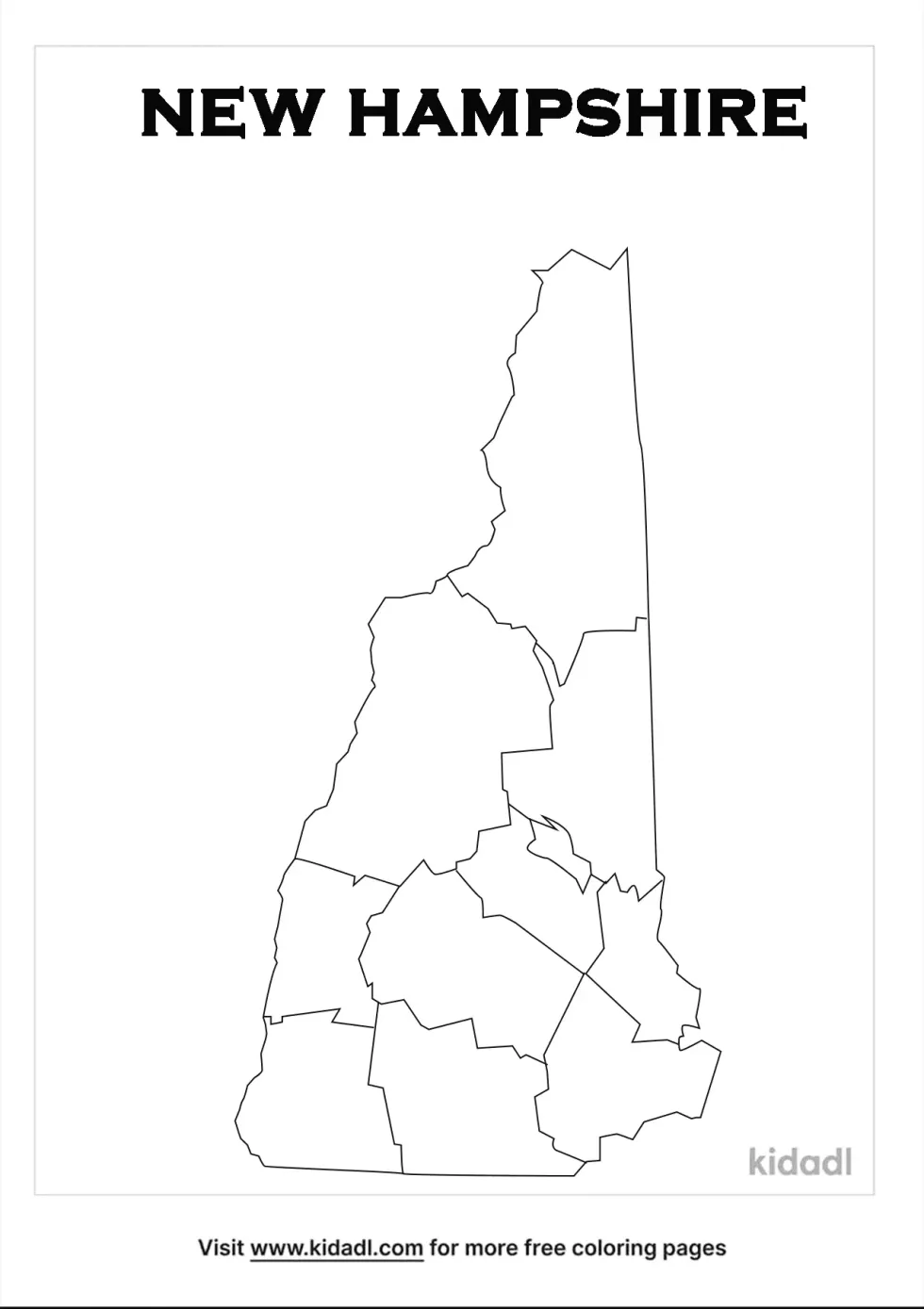 New Hampshire Coloring Page