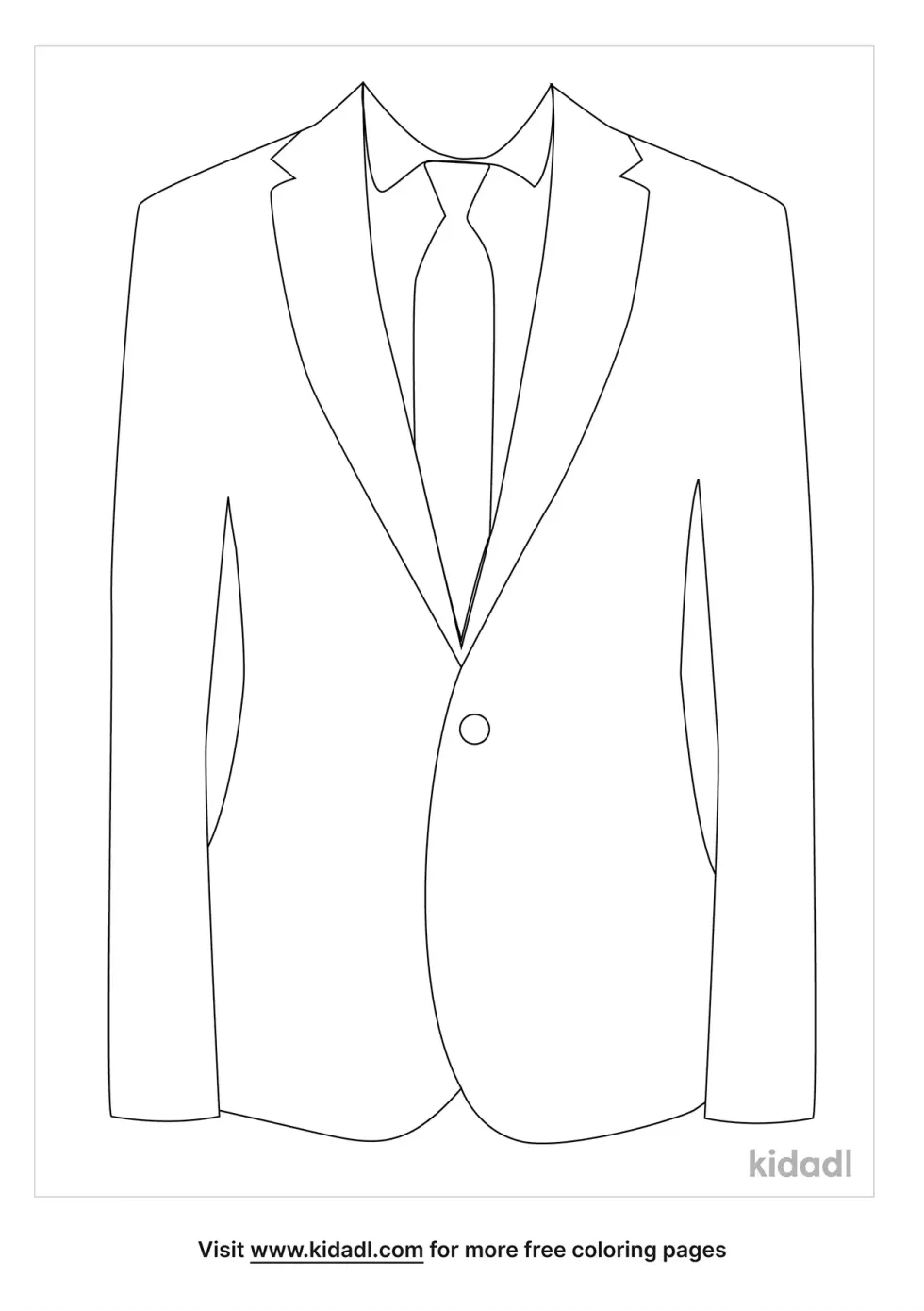 Suit Coloring Page