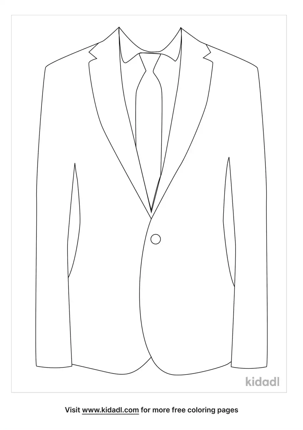 Suit Coloring Page