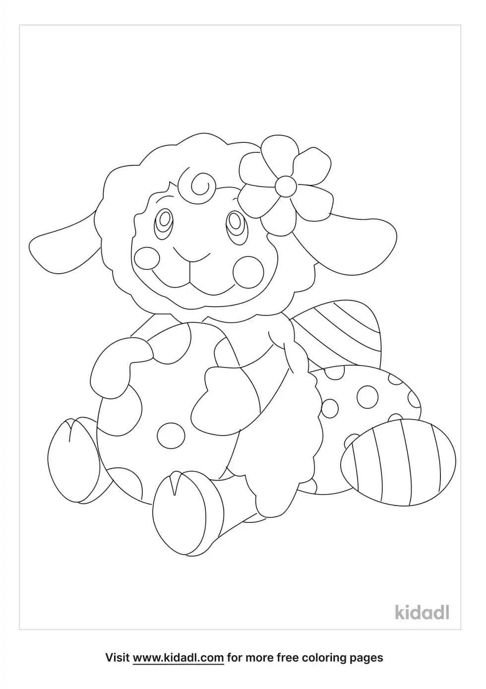 Easter Lamb Coloring Page