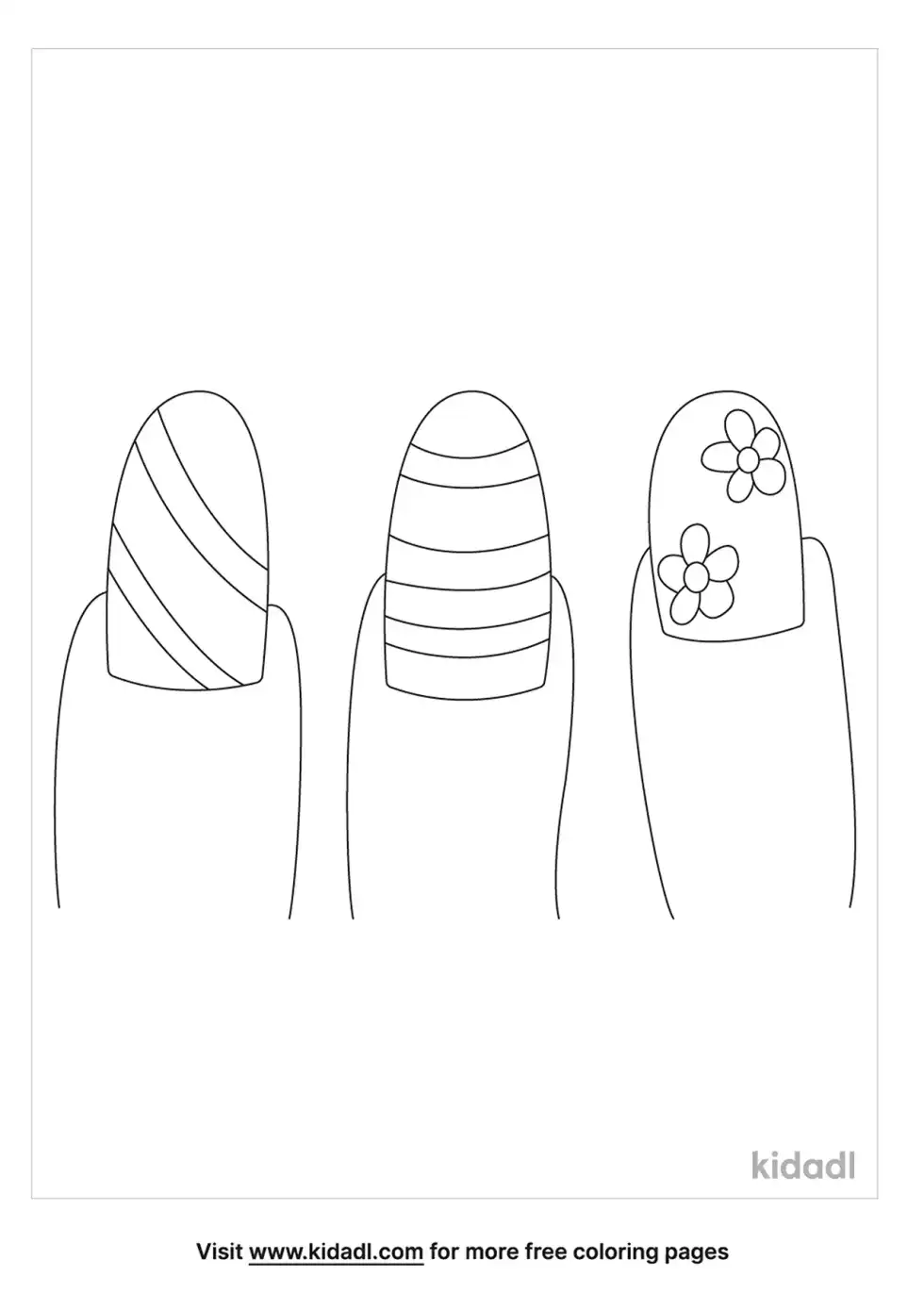 Nail Art Coloring Page