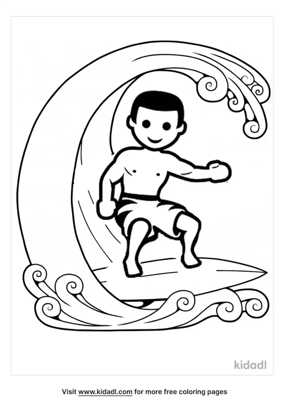 Surfer Coloring Page