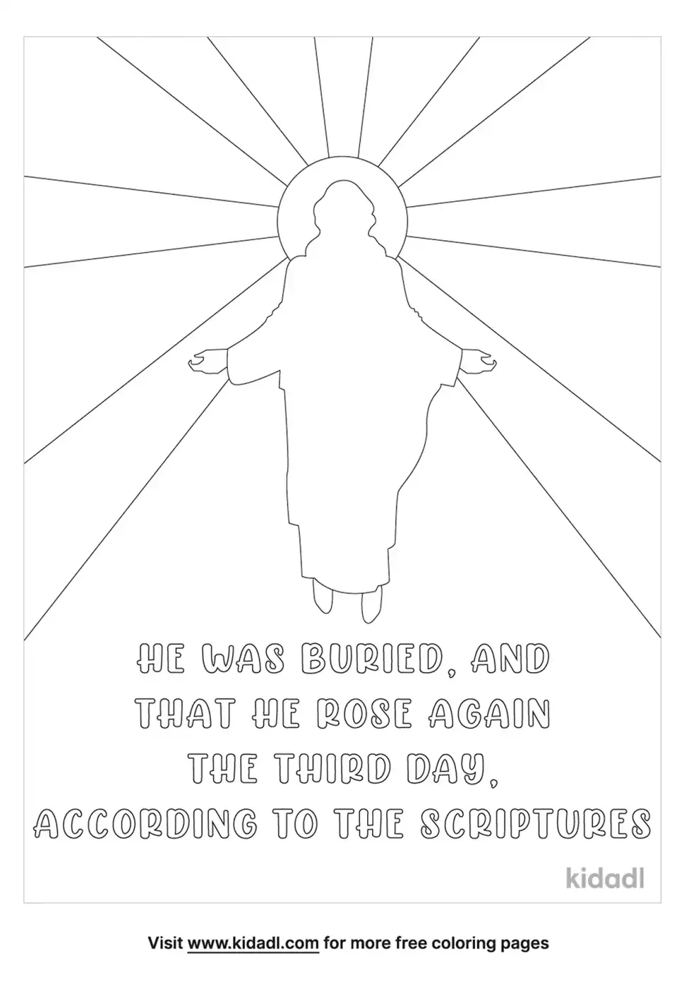 Buried And Rose Again Coloring Page