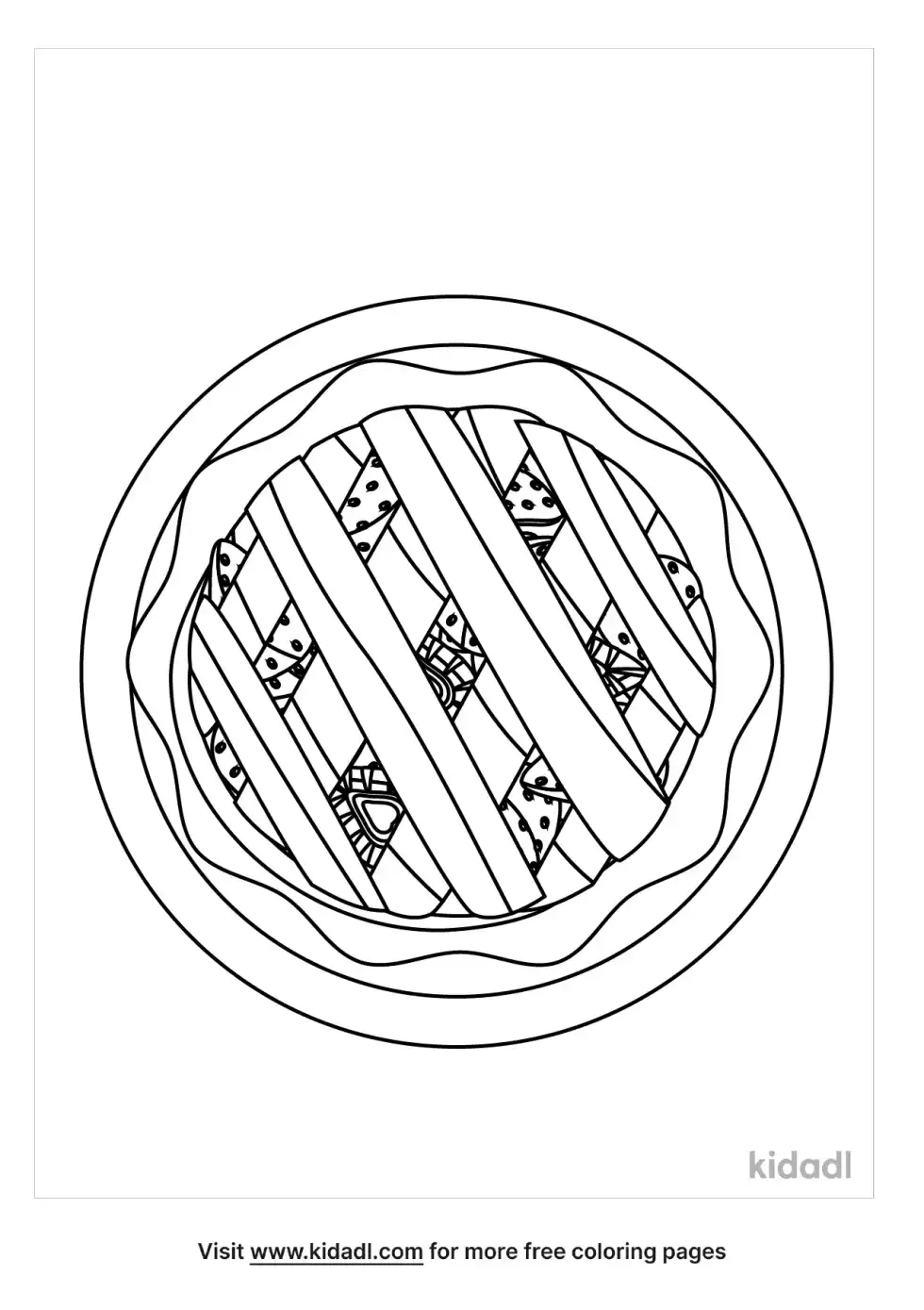 Pie Coloring Page