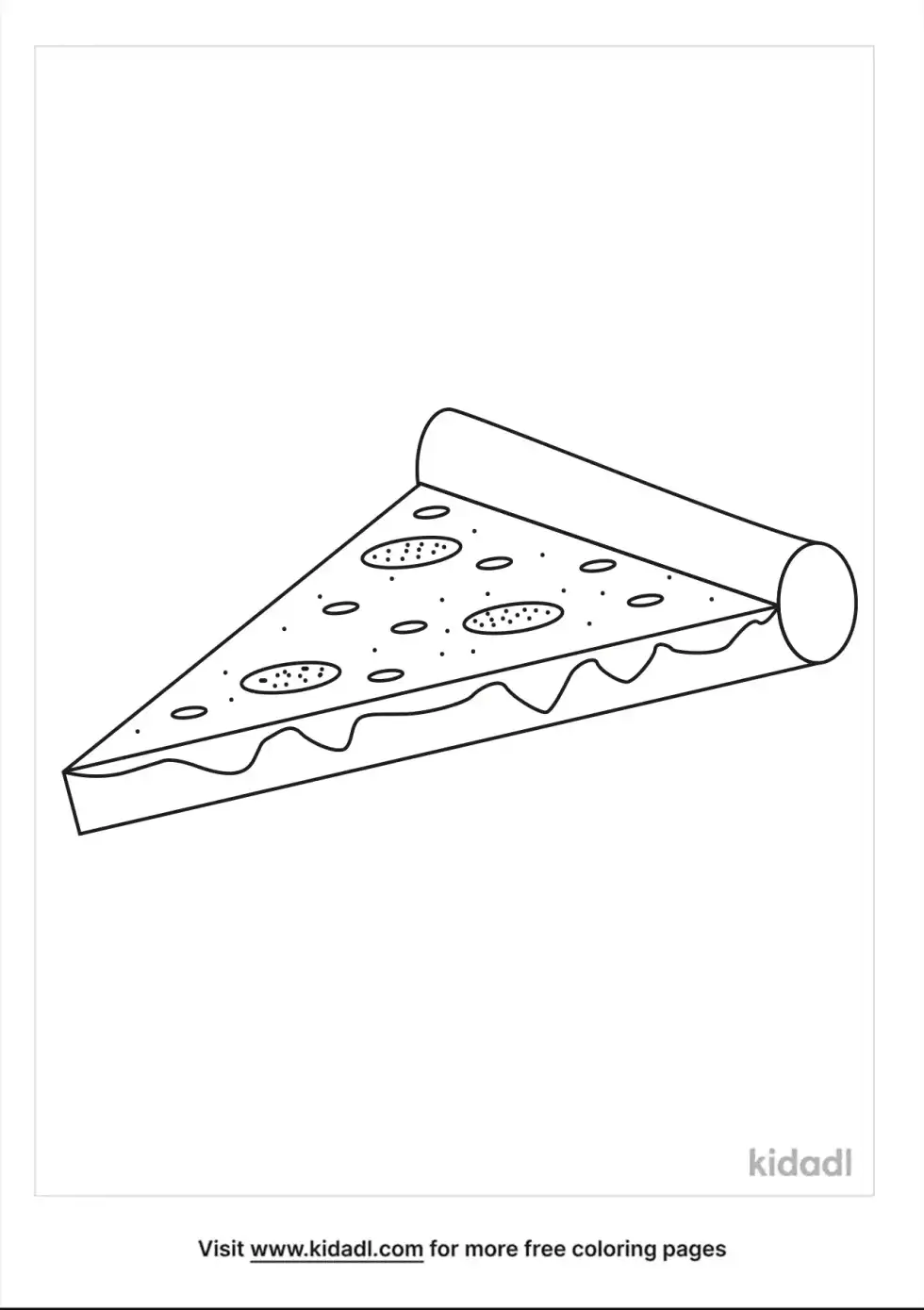 Pizza Slice Coloring Page