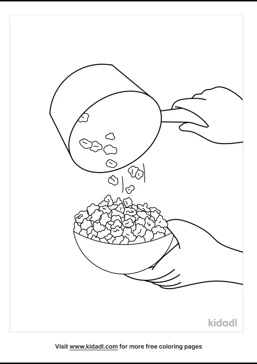 Popcorn Coloring Page