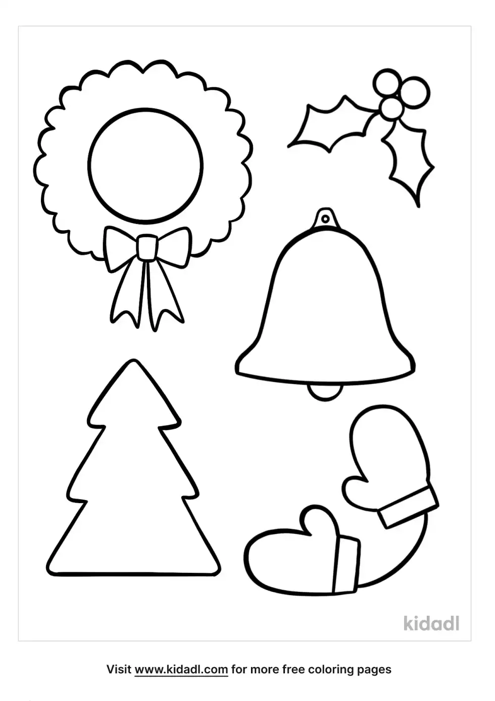 Christmas Outlines Coloring Page