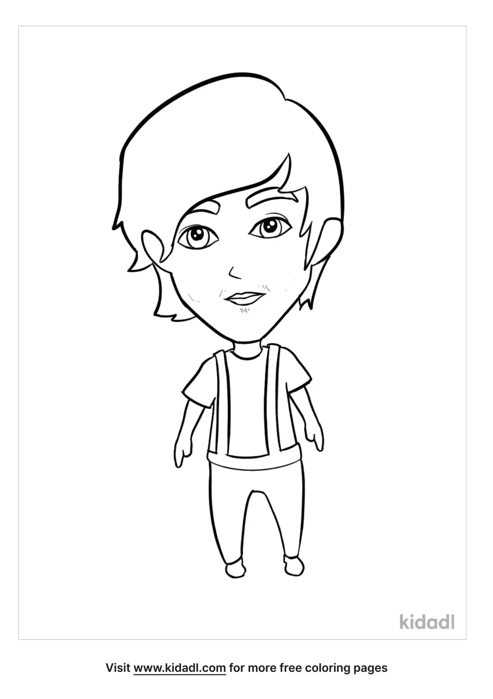 Louis Tomlinson Coloring Page