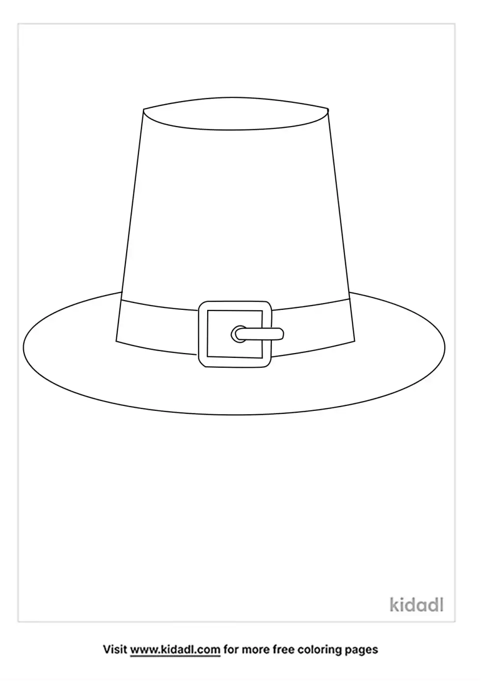 Pilgrim Hat Coloring Page