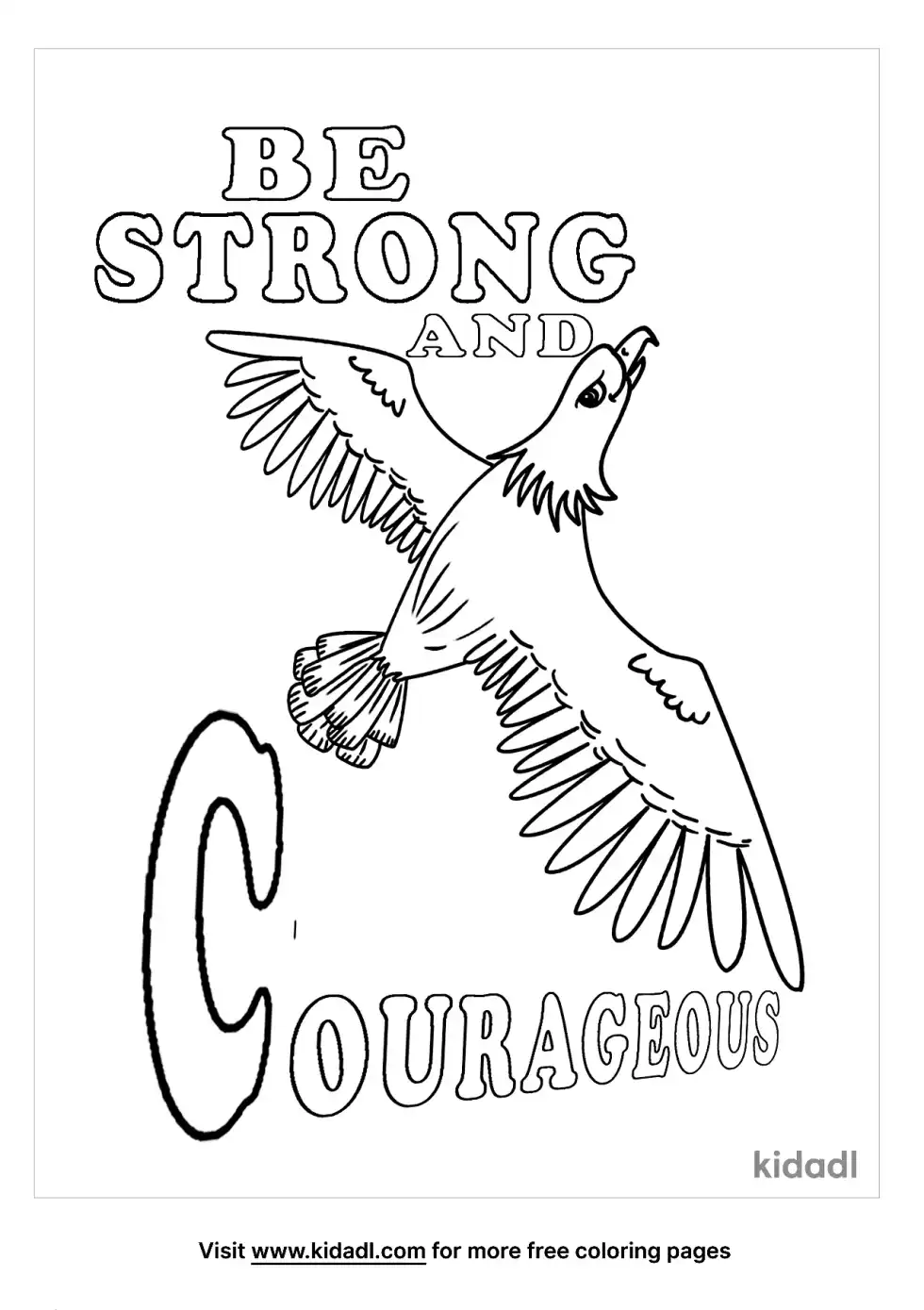 Be Strong And Courageous Coloring Page