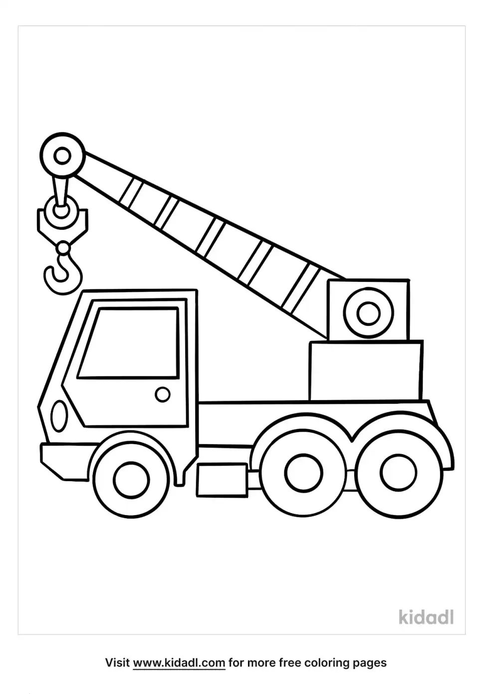 Crane Truck Coloring Page
