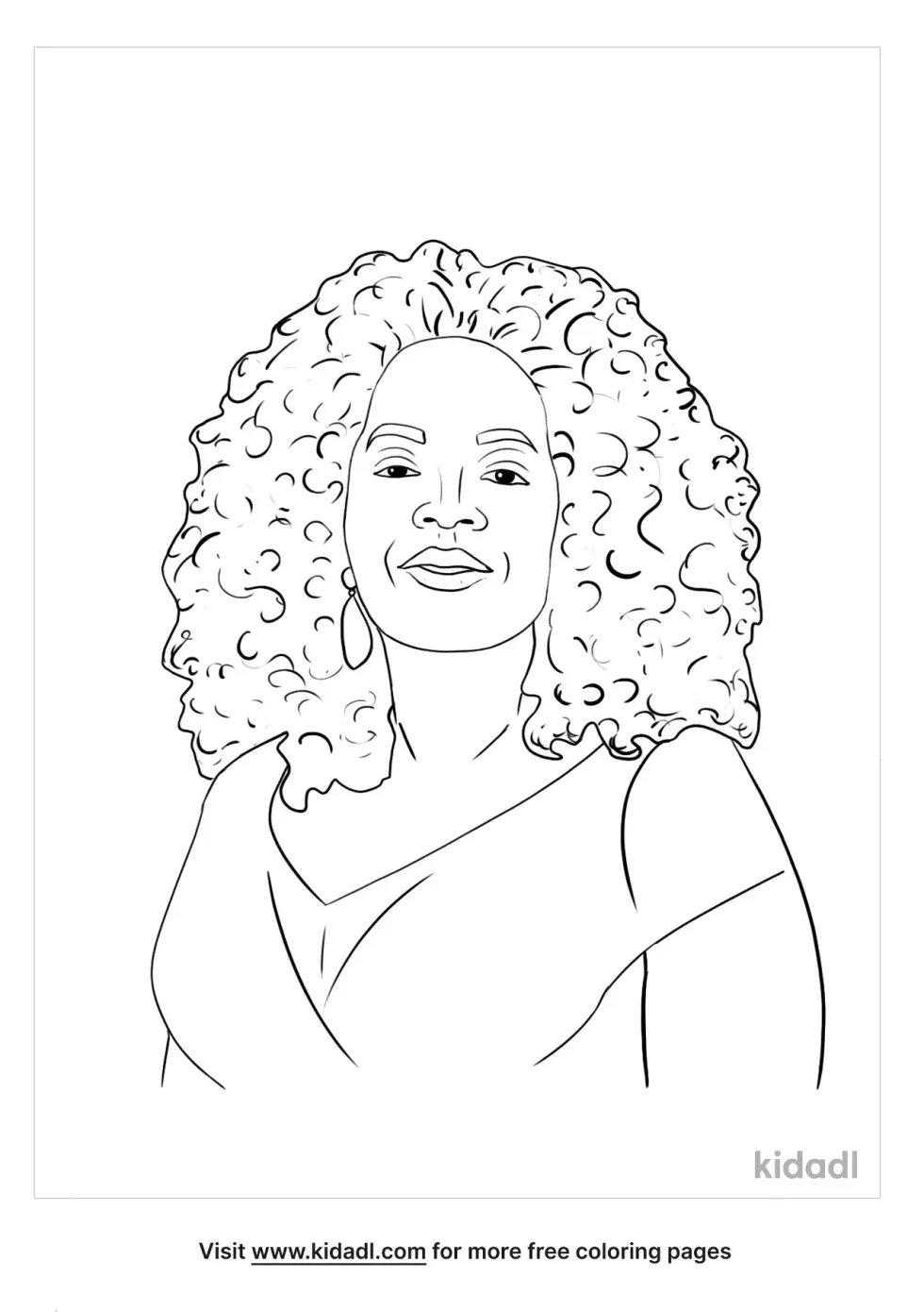 Oprah Winfrey Coloring Page
