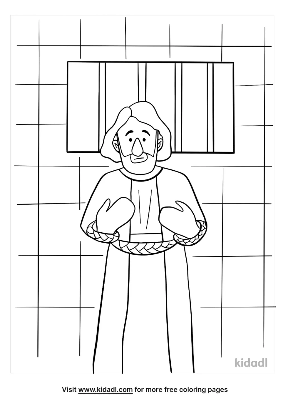Peter In Jail Coloring Page
