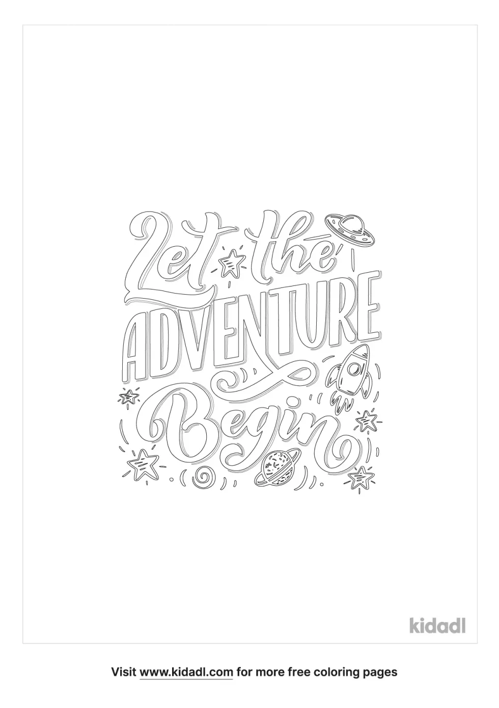 Doodle Quotes Coloring Page 