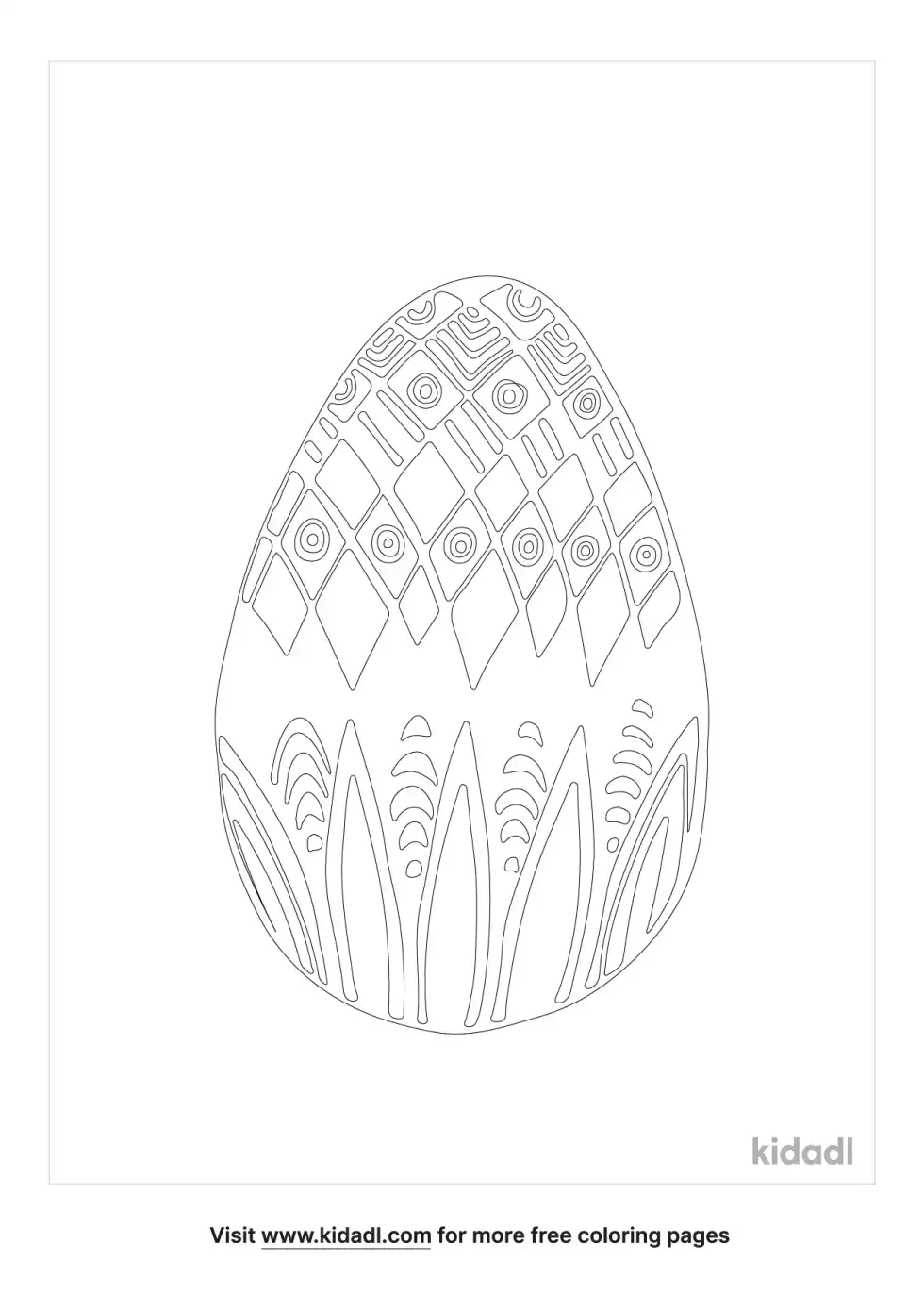 Ornate Easter Eggs Coloring Page