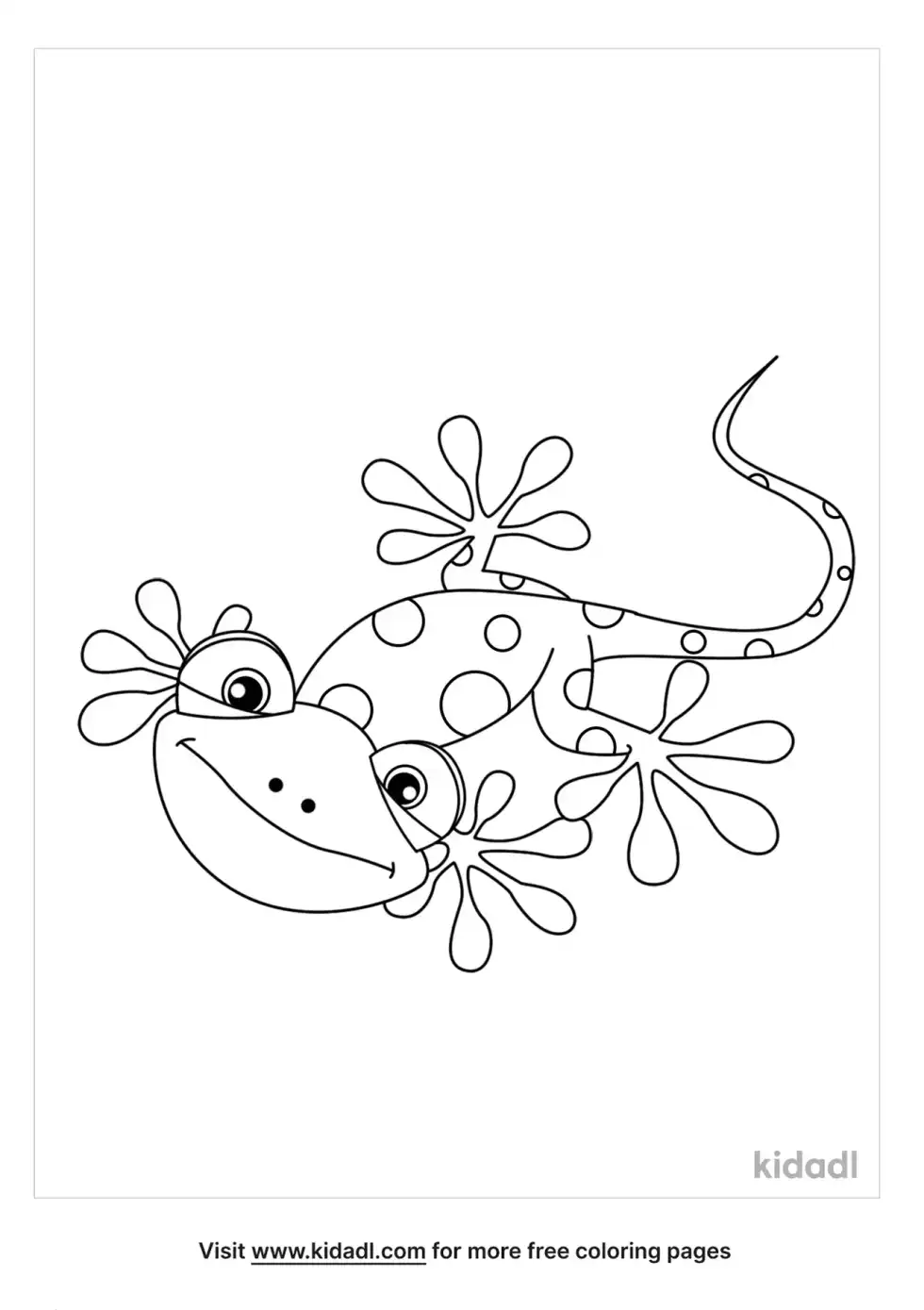 Cute Chameleon Coloring Page