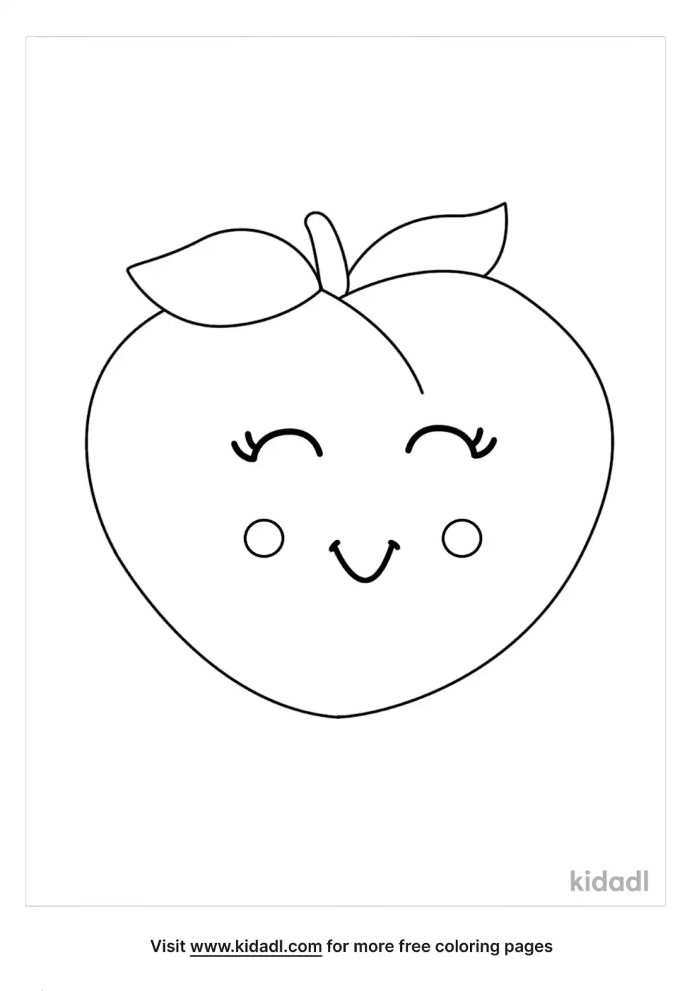 Peach Coloring Page