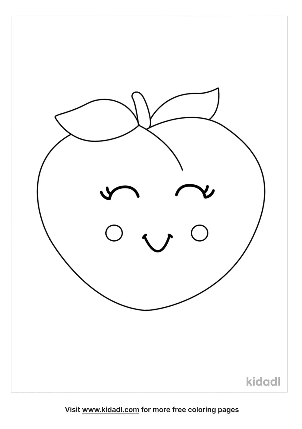 Peach Coloring Page