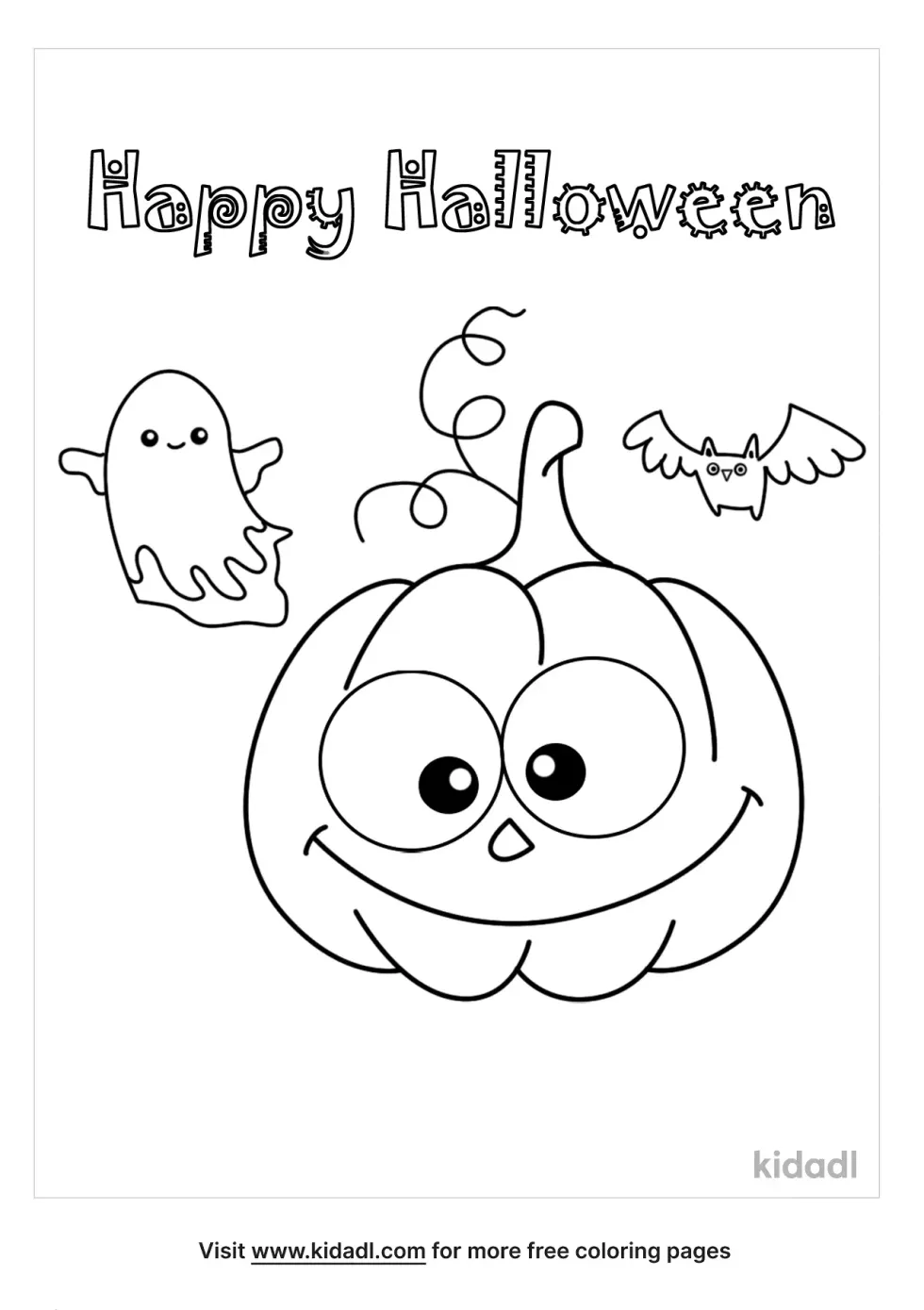 Cute Halloween Coloring Page