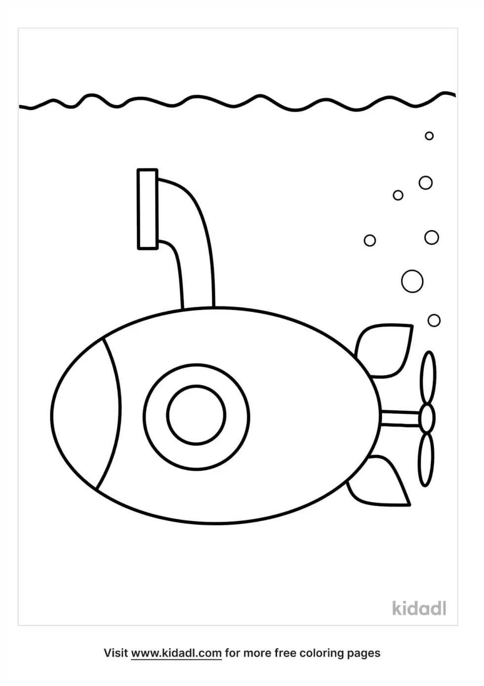 Submarine Coloring Page
