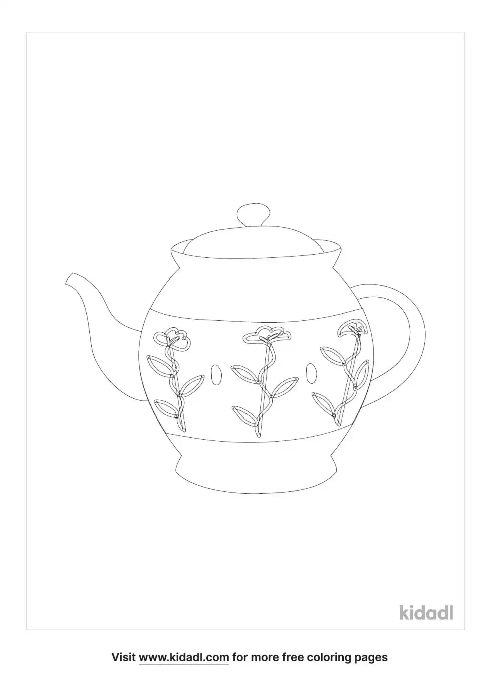 Teapot Coloring Page