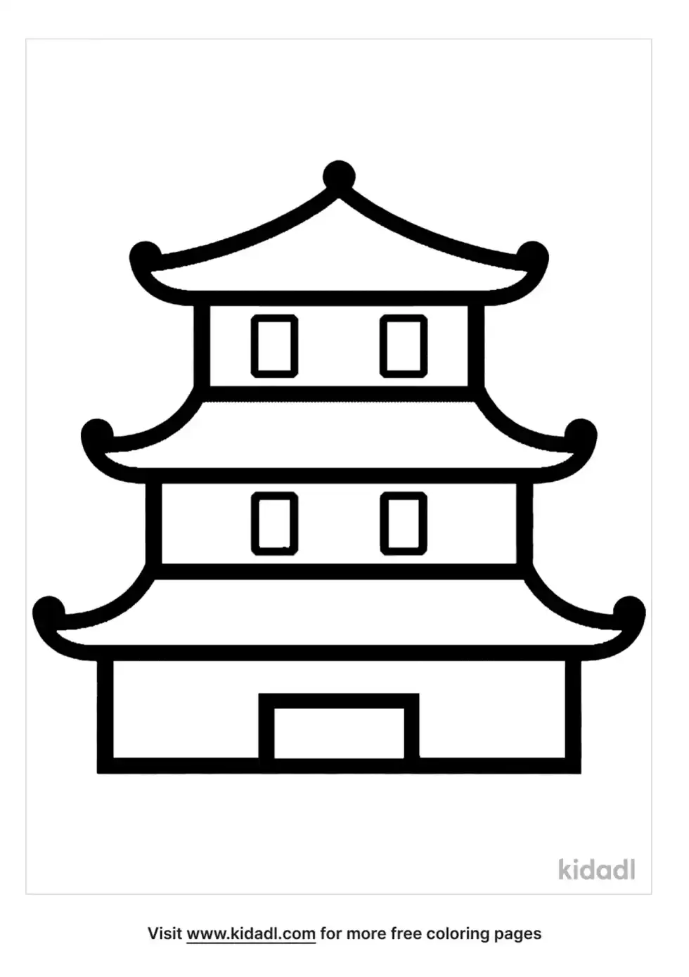 Pagodas Coloring Page