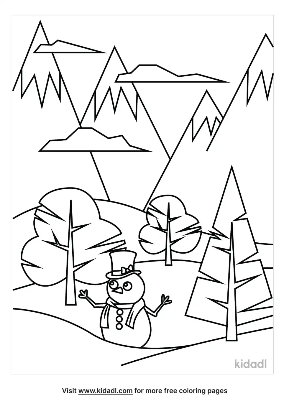 Geometric Winter Coloring Page